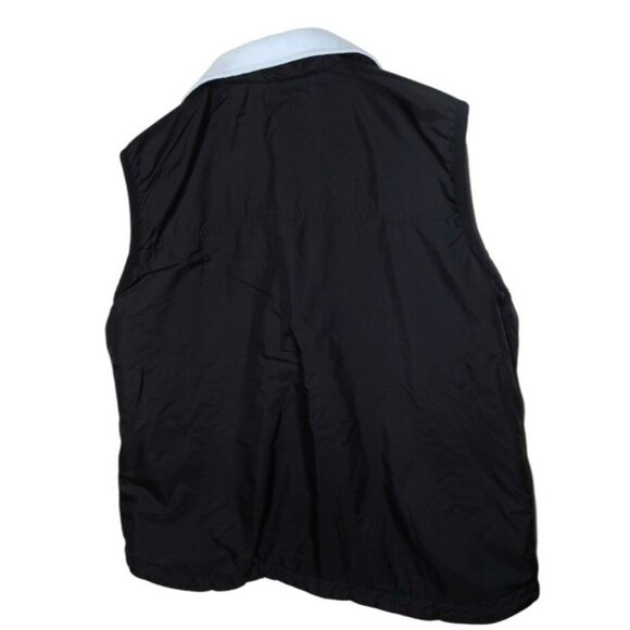 Womans Fleece Vest Athletic Works Reversible Black Blue Size 1X JH780 - Picture 4 of 4